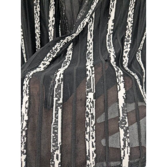 Vintage Sheer Striped Open Front Cardigan Size M Y2K Minimalist Lightweight Boho - Picture 4 of 10